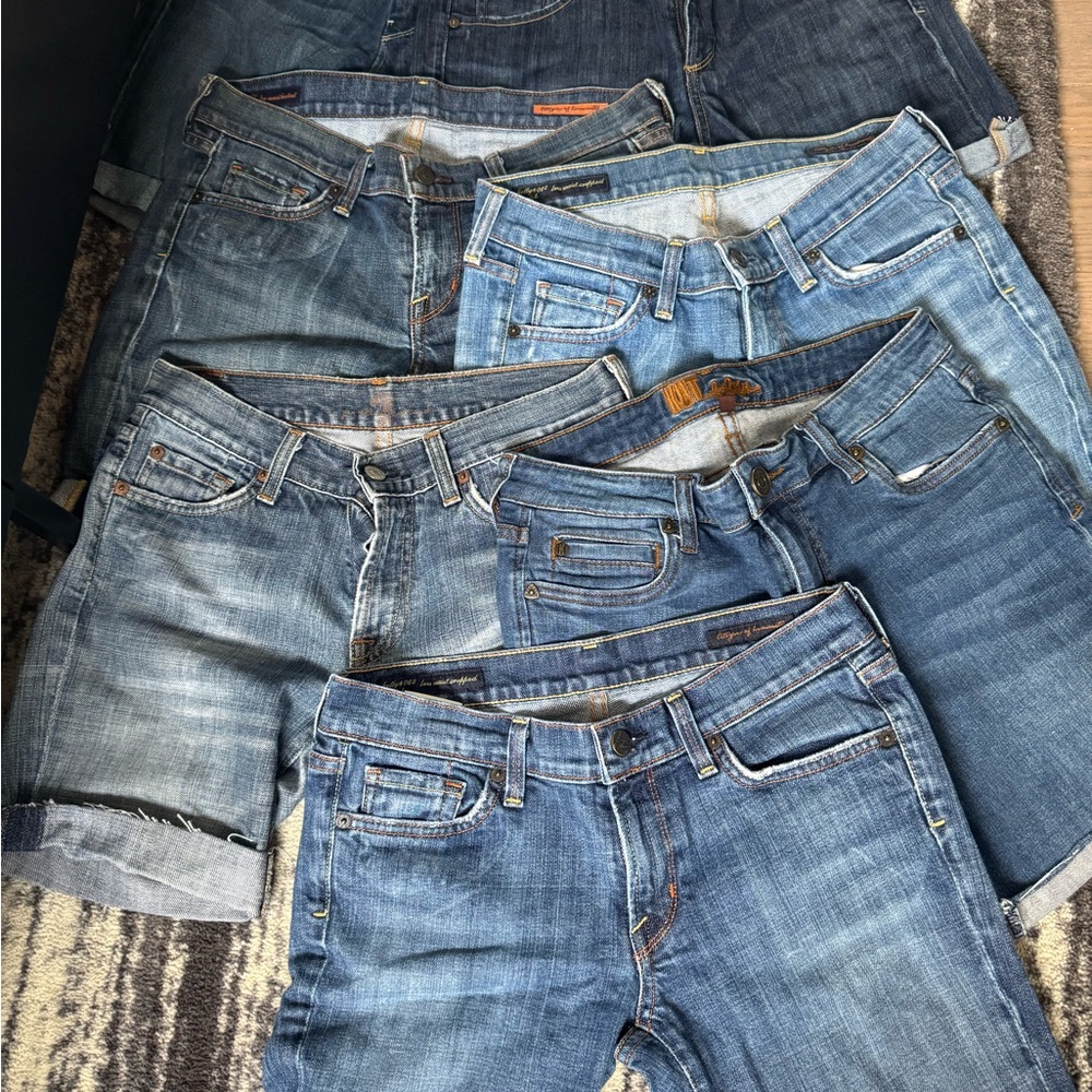 Lot of 7 women’s jean shorts. 7 For All Mankind, Citizens of Humanity